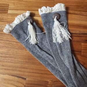 Boot Socks with Lace and Tassel